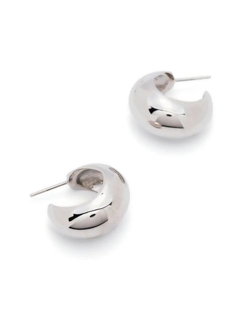 ISABEL MARANT Shiny Crescent hoop earrings - Silver