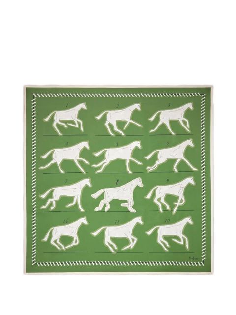 Mulberry Chalk Horse printed scarf - Green - zdjęcie produktu nr 1