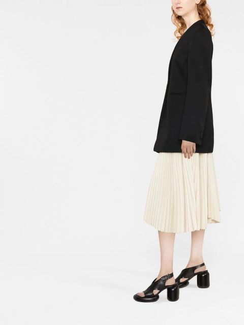 Jil Sander lapelless single-breasted blazer - Black - zdjęcie produktu nr 2