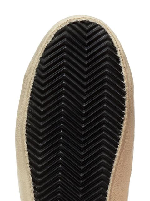 Golden Goose Super Star leather upper nebuk toe and spur suede star with crystal laminated heel - White