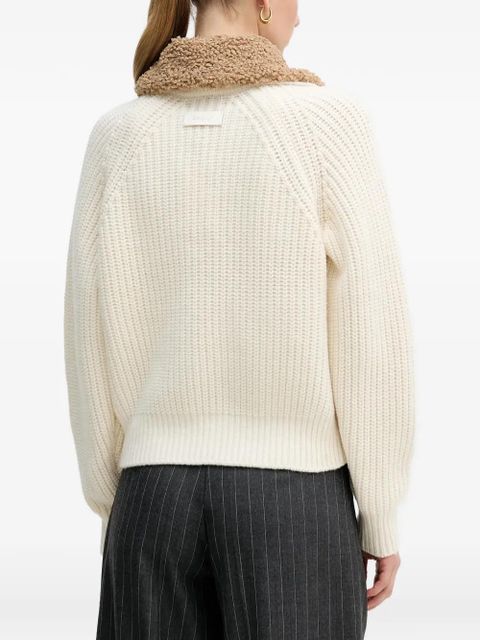 Barbour zip shearling sweater - Neutrals