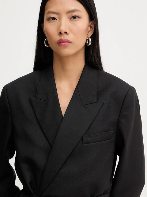 G-Star sukienka z dodatkiem wełny kolor czarny mini prosta D28041-E200