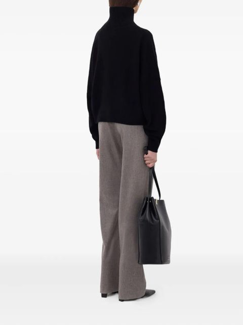 LouLou de Saison Luke ribbed-collar wool sweater - Black