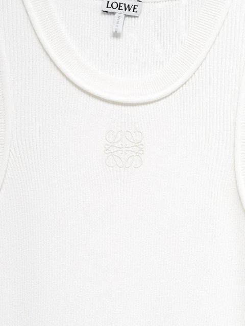 LOEWE lgo-embroidered top - White