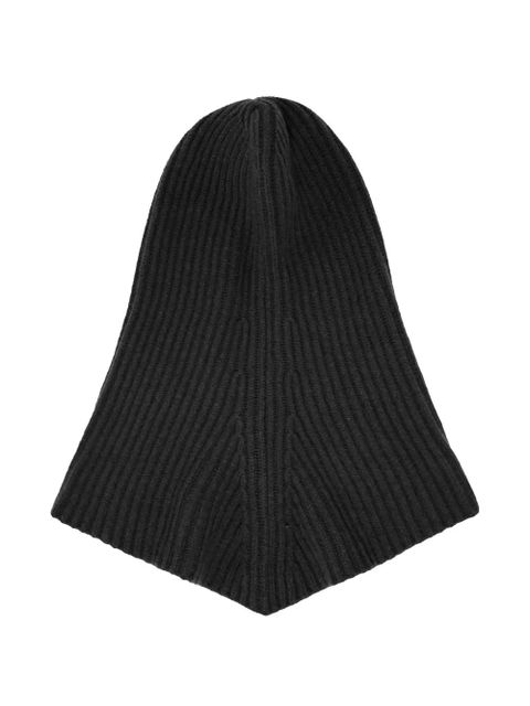 PINKO ribbed drawstring balaclava - Black - zdjęcie produktu nr 2