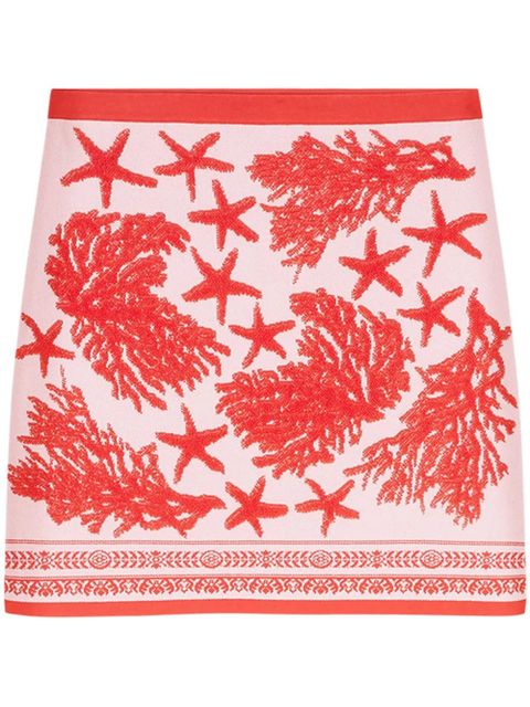 Versace Barocco Sea knitted mini skirt - Red - zdjęcie produktu nr 1