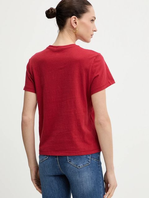 Levi's t-shirt bawełniany damski kolor czerwony A2226