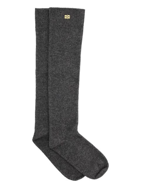 GANNI logo socks - Grey - zdjęcie produktu nr 1