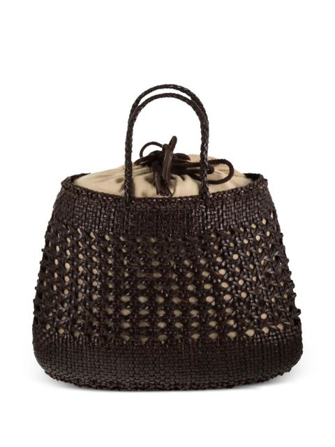 DRAGON DIFFUSION Santa Cano braided tote bag - Brown - zdjęcie produktu nr 1