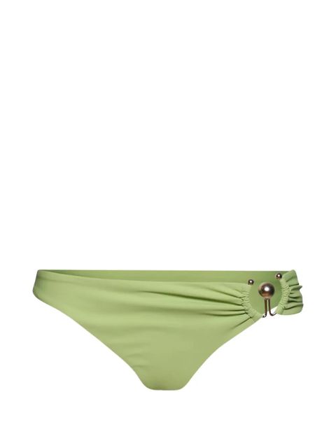 Christopher Esber ruched-detail bikini bottom - Green - zdjęcie produktu nr 1