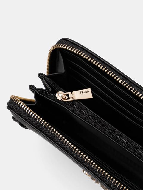 Guess portfel TATUM damski kolor czarny SWNG96 67146