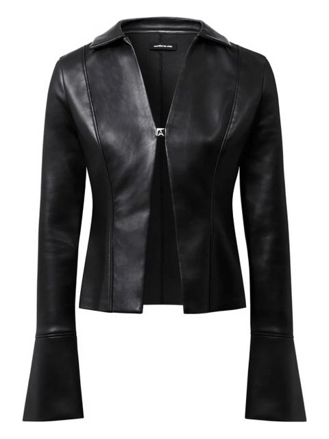 Manière De Voir push-button folding clasp faux-leather black shirt - zdjęcie produktu nr 1