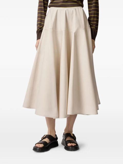 Tod's A-line panelled midi skirt - Neutrals