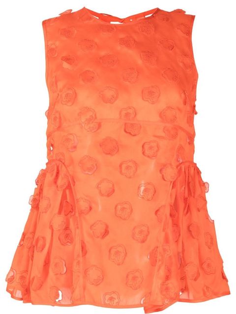 Cecilie Bahnsen Farzana floral top - Orange - zdjęcie produktu nr 1