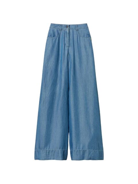 TWINSET high-rise palazzo pants - Blue - zdjęcie produktu nr 1