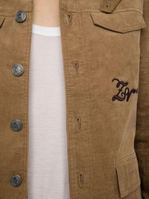 Zadig&Voltaire Veram corduroy embroidered jacket - Brown