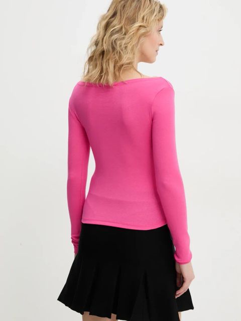 Answear.LAB longsleeve damski kolor różowy