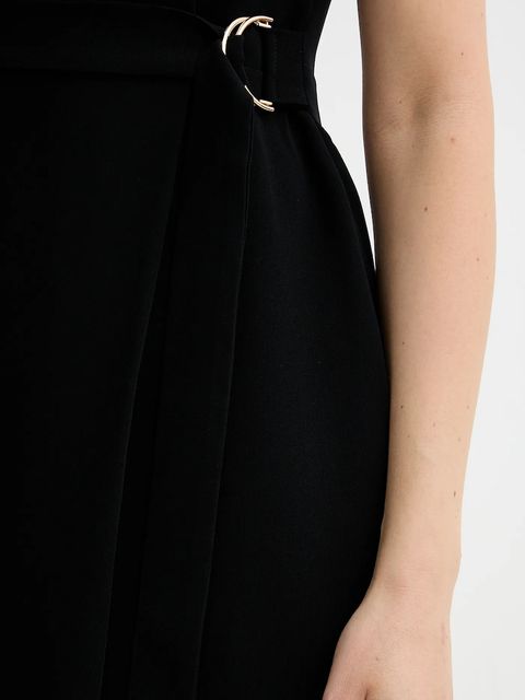 Answear.LAB sukienka kolor czarny mini rozkloszowana