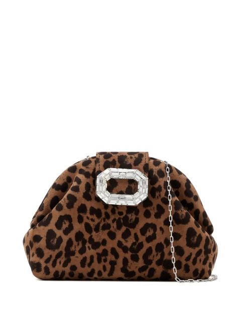 Amina Muaddi Camelia leopard-print mini bag - Brown - zdjęcie produktu nr 1