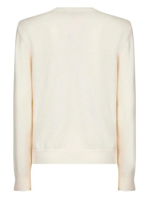 MC2 Saint Barth logo-embroidered long-sleeve sweater - Neutrals - zdjęcie produktu nr 2