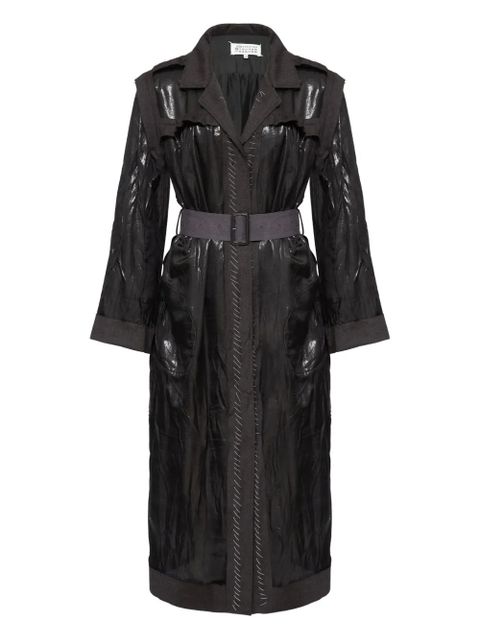 Maison Margiela belted trench dress - Black - zdjęcie produktu nr 1