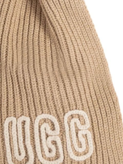 UGG ribbed logo scarf - Neutrals - zdjęcie produktu nr 2