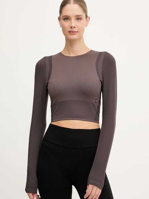 On longsleeve do jogi Studio kolor brązowy 1WF10263573 - zdjęcie produktu nr 1