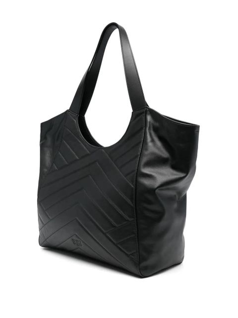 PINKO chevron-quilted tote bag - Black