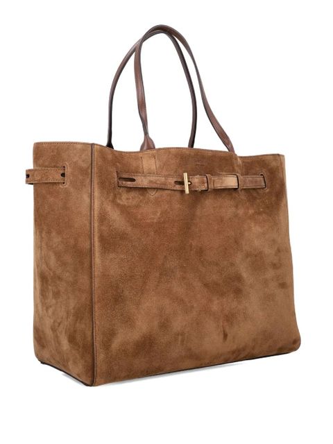 TOM FORD medium Audrey suede tote bag - Brown