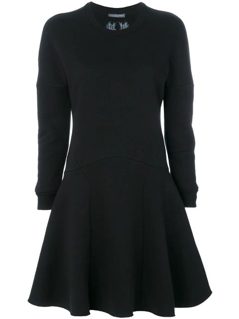 Alexander McQueen dragon patch flared dress - Black - zdjęcie produktu nr 1