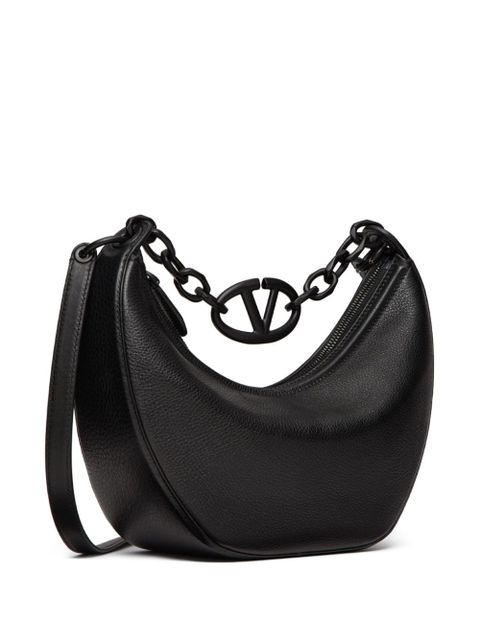 Valentino Garavani small VLogo Moon Hobo bag - Black