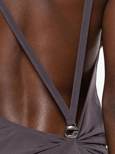 Coperni draped gown dress - Brown