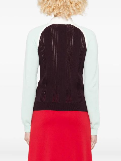 Casablanca colourblock polo top - Red