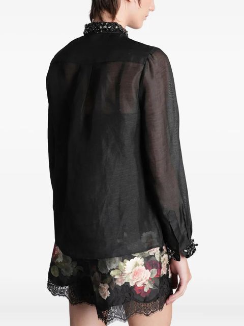 ZIMMERMANN embellished collar blouse - Black