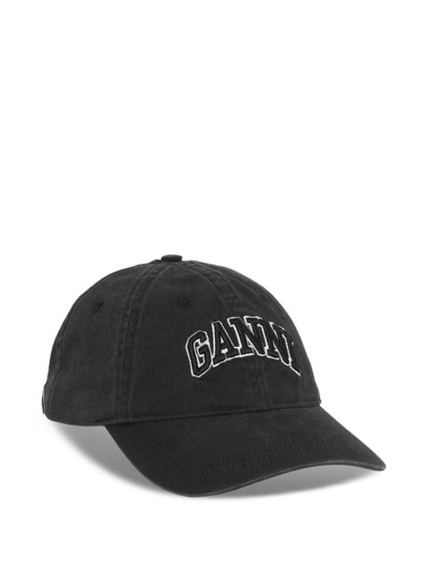 GANNI logo-embroidered cap - Black - zdjęcie produktu nr 1