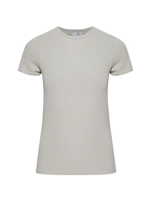 MM6 Maison Margiela ribbed T-shirt - Grey - zdjęcie produktu nr 1