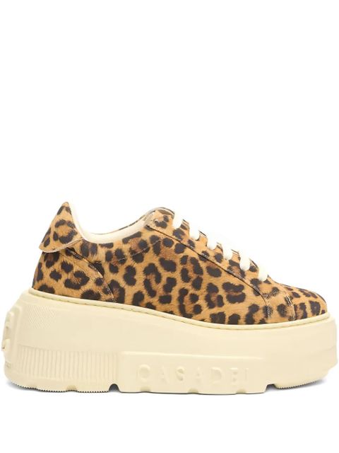 Casadei Malesia Nexus leopard-print platform sneakers - Brown - zdjęcie produktu nr 1