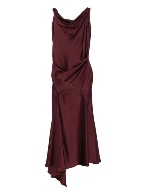 Victoria Beckham Posy draped asymmetric dress - Red - zdjęcie produktu nr 1