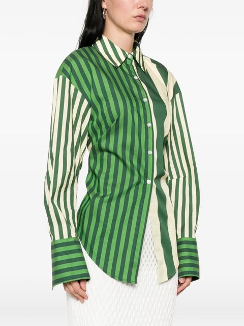 Simon Miller Loch striped button-up shirt - Green