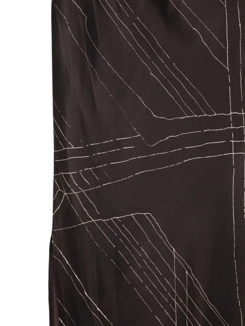 Alysi asymmetric-neck maxi dress - Brown