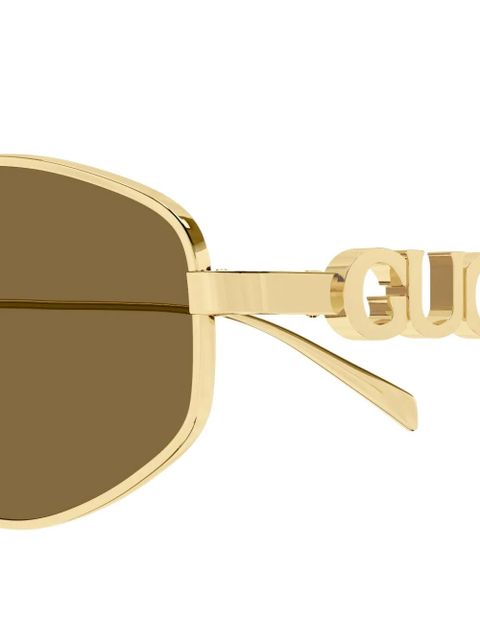 Gucci Eyewear oval-frame sunglasses - Gold