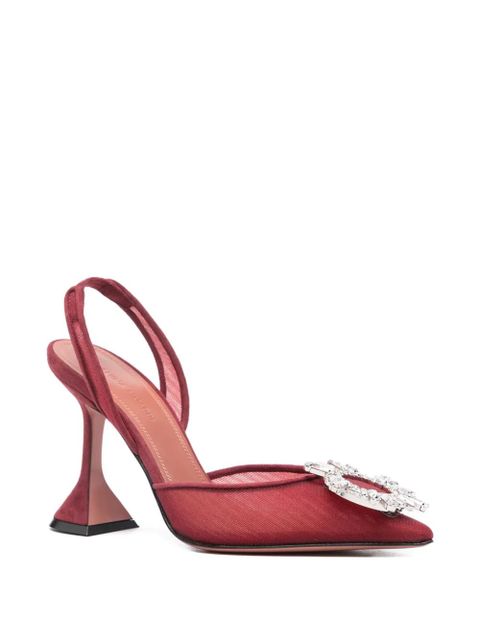 Amina Muaddi 70mm Amina heeled pumps - Red - zdjęcie produktu nr 2