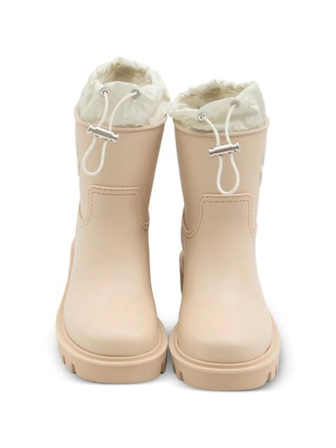 Moncler drawstring-closure logo-patch boots - Neutrals