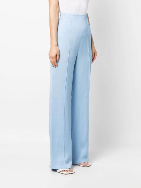 Róhe pressed-crease wide-leg trousers - Blue