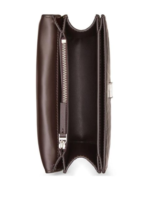 Tory Burch small Eleanor croc-embossed shoulder bag - Brown