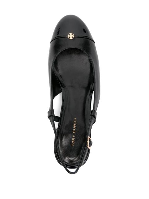 Tory Burch 45mm Double T-motif leather pumps - Black