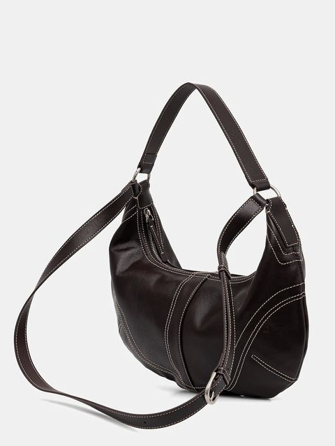 Answear.LAB torebka skórzana kolor brązowy