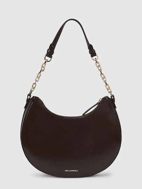 Karl Lagerfeld torebka skórzana K/AUTOGRAPH kolor bordowy A4W30104 - zdjęcie produktu nr 2