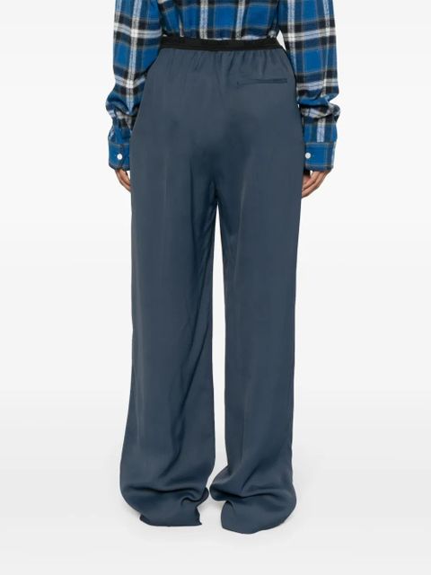 Balenciaga logo-waistband straight-leg pants - Blue - zdjęcie produktu nr 2