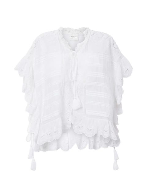 MARANT ÉTOILE ruffled blouse - White - zdjęcie produktu nr 1